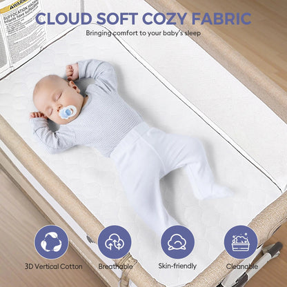 Momfann 4-in-1 Bedside Bassinet for Newborns