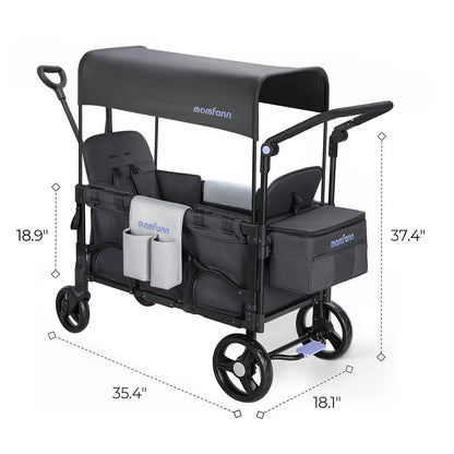 Momfann 4-in-1 Double Stroller Wagon for Kids