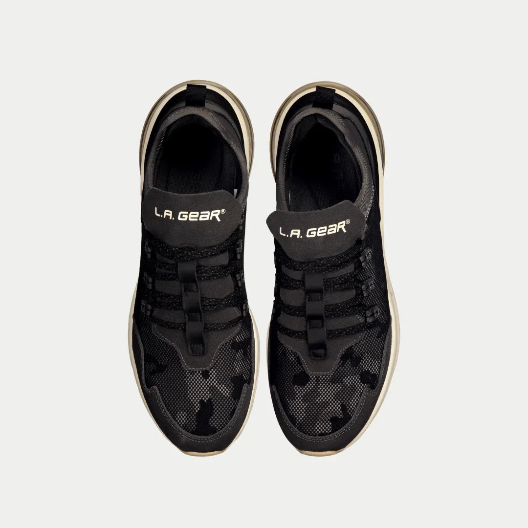 LA Gear Men’s Runyon Lowtop | Black x Gray